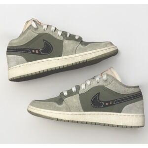 Air Jordan 1 Low SE Craft Sky J Light Olive Sneaker Kid Boys Size 5 Shoes No Box